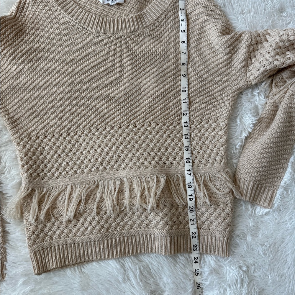 Jack by BB Dakota Tan Fringe Sweater - Picture 5 of 11